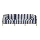 thumbnail of Modulaire lage gestreepte tuinset voor 3 personen Pacificblauw Oviala 232x80 cm
