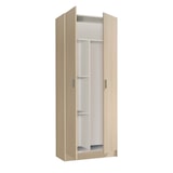 thumbnail of Dmora Armadio multiuso Charleston, Mobile portascope a 2 ante, Scarpiera con ripiani, Guardaroba portascope, cm73x37h180 cm, Rovere