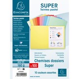 thumbnail of EXACOMPTA Paquet de 100 chemises SUPER 180 en carte 160 grammes coloris assortis