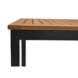 thumbnail of METRO PROFESSIONAL Gastro Stehtisch Lynx, Alu/Eukalyptus, 142 x 70 cm, rechteckig, schwarz