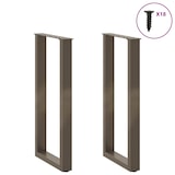 thumbnail of vidaXL Console tafelpoten 2 st U-vormig 28x(72-73) cm staal naturel
