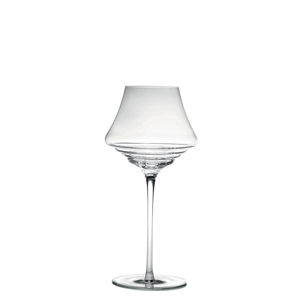 Zafferano Esperienze kristallen glazen voor sterke drank en dessertwijnen, 35 cl, met golvende bodem voor beluchting, set van 6 hoogwaardig glas.