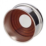 thumbnail of Untersetzer Flaschenuntersetzer Derby, schwerversilbert, mit Holzboden, Durchmesser 10 cm