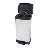 thumbnail of Abfalleimer Duo Rechteckig - Deco Bin - Curver - 46l (23+23l) - Doppeltes Fach - 39 X 29 X 72 Cm - Grau Metallic