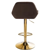 thumbnail of Set van 2 barkrukken Braga goud fluweel bruin