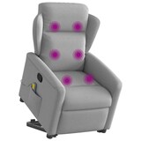 thumbnail of vidaXL Massagesessel mit Aufstehhilfe Wolkengrau Stoff