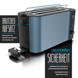 thumbnail of Arendo 4-Scheiben-Toaster mit Restzeitanzeige, Langschlitz-Toaster, Auftaufunktion, 6 Stufen, Blau