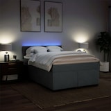 thumbnail of vidaXL Boxspringbett mit Matratze Dunkelgrau 160x200 cm Stoff