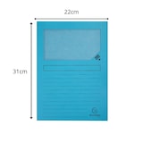 thumbnail of Exacompta - Réf. 50550E - Carton de 400 chemises à fenêtre sans plastique avec soufflet Super 160 g/m² - dim 22 x 31 cm - 5 couleurs