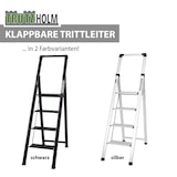thumbnail of Alu Trittleiter 4-stufig silber klappbar mit Handlauf bis 150 kg Leiter