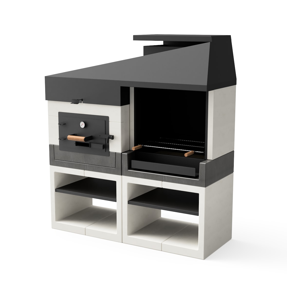 MF - Cozinha Exterior Kitaway Otte Churrasqueira + Forno - 168 x 63 x 192 cm