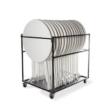 thumbnail of Stehtisch Transportwagen groß, Hammerschlag, 127x97x120cm (BxTxH), T90120