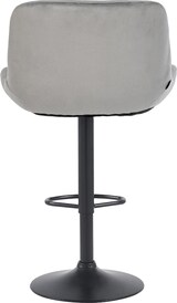 thumbnail of CHEFGASTRO 2er Set Barhocker GINZA Schwarz Samt HxBxT 85x50x50cm Grau Barstuhl