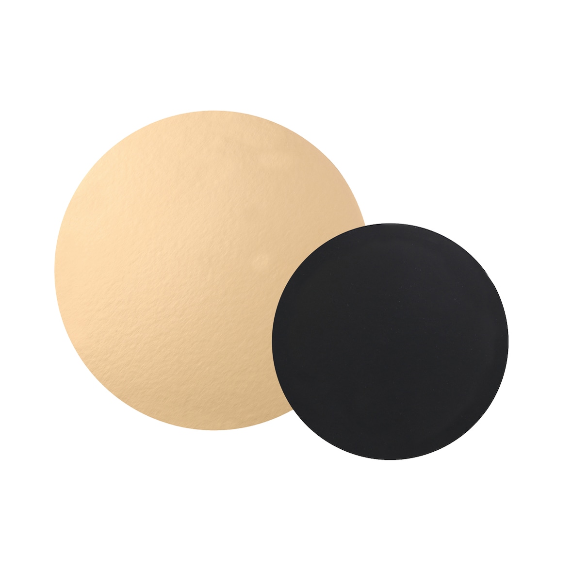 Nordia Support rond carton double face or et noir 22 cm x 100 Nordia - P002322