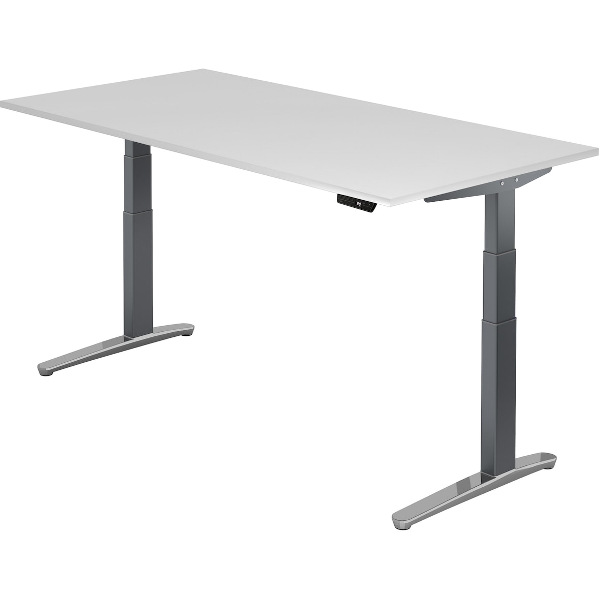 bümö elektrisch höhenverstellbarer Schreibtisch 200x100 cm mit Memory-Steuerung - Design Schreibtisch höhenverstellbar elektrisch, elektrischer