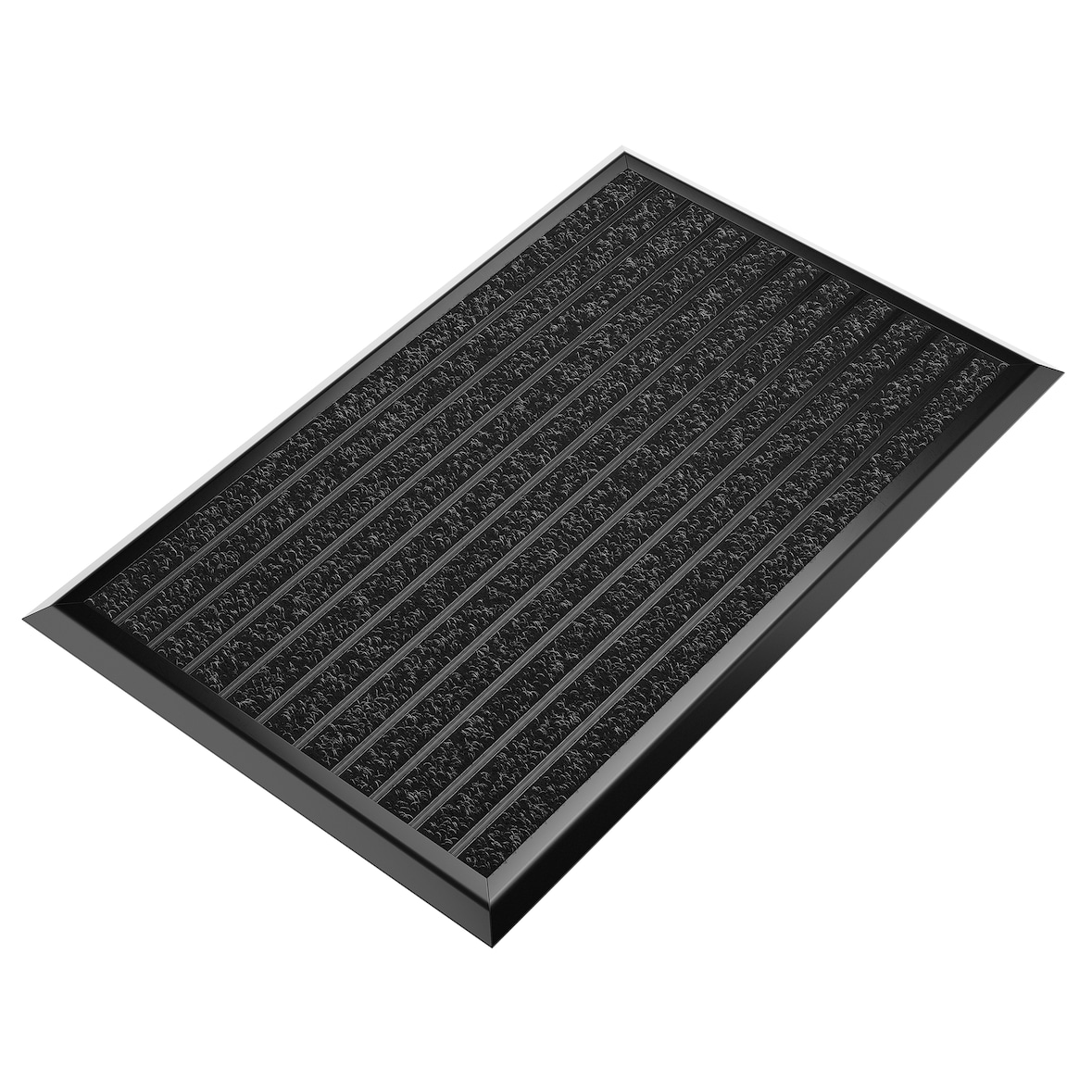 Fußmatte Außen Schmutzfangmatte für Draußen - 50 x 80 cm schwarzem Aluminiumrand Wetterfester Fußabstreifer Outdoor Fußmatte