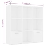 thumbnail of vidaXL Bücherregal Weiß 98x30x98 cm Holzwerkstoff