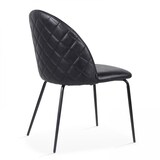 thumbnail of Set van 4 zwart gecoate stoffen stoelen