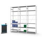 thumbnail of PROREGAL Fachbodenregal Stecksystem | Grundregal | HxBxT 300x100x50cm | 7 Ebenen | Fachlast 230 kg | Einseitig nutzbar | Lichtgrau