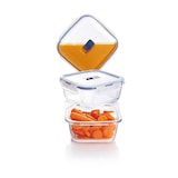 thumbnail of Luminarc Pure Box Active Recipiente Cuadrado Hermético Vidrio 10cm - 38cl Bicolor
