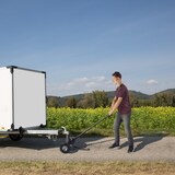 thumbnail of Relaxdays Rangierhilfe, Anhänger & Wohnwagen, HxBxT: 48x137x72 cm, Luftreifen, bis 250 kg, Kugelkupplung, Stahl, schwarz