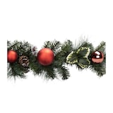 thumbnail of Guirlande artificielle Sapin avec déco Boules , Houx, Pommes de pin L 200 cm