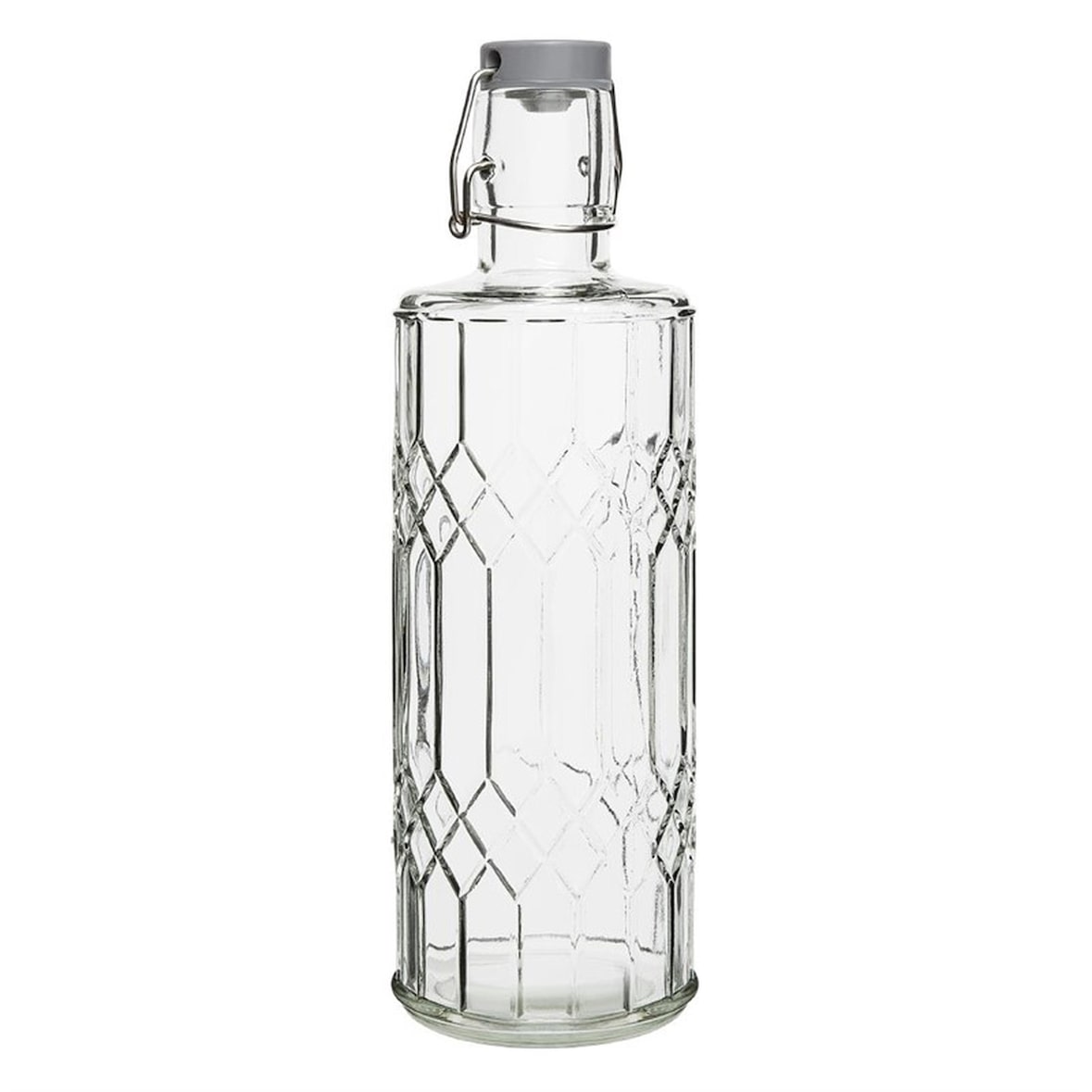 Olympia geo Glaswasserflasche mit Stöpsel | 1 Liter | 12 Flaschen