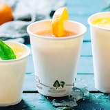 thumbnail of BIOZOYG 250 Stück Kaffeebecher 200ml / 8oz Einwegbecher Pappbecher weiß mit Bedruckung, kompostierbar nachhaltig Partybecher Trinkbecher Biobecher