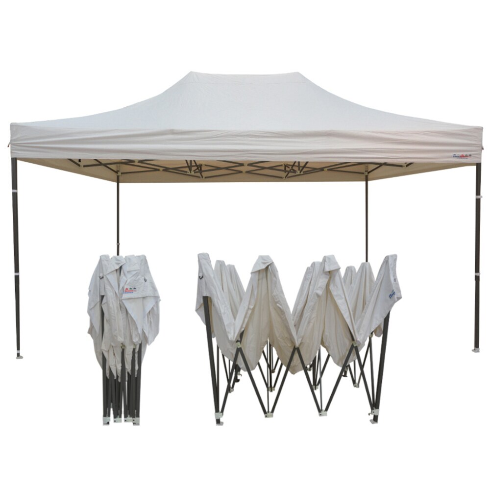 Tente pliante 3x4,5m - acier 31mm/polyester 320g - blanc - FRANCE-BARNUMS