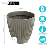 thumbnail of WellHome - Blumentopf aus rotationsgeformtem Kunststoff 56L Ø48x48cm in farbe Mokka - Latia Round MIDL