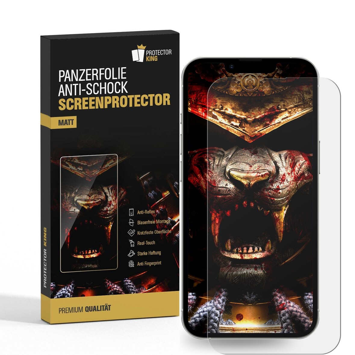 2x Panzerfolie für iPhone 14 Plus Displayschutz MATT Schutzfolie Entspiegelt ANTI-REFLEX/ ANTI-SHOCK/ ANTI-KRATZ