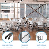 thumbnail of Pack mesa redonda plegable Ø152 cm + 8 sillas plegables blanco Lifetime