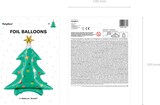 thumbnail of Folienballon Weihnachtsbaum 78x94cm stehend mit Luftfüllung Grün
