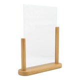 thumbnail of Securit® Transparenter A4-Posterhalter – Acryl – Sockel aus lackiertem Teakholz – Beidseitig