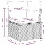 thumbnail of vidaXL Garten-Sofa-Set mit Kissen 8 pcs Grau Poly Rattan
