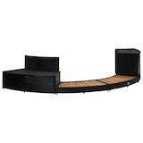 thumbnail of vidaXL Whirlpool-Umrandung Schwarz Poly Rattan & Massivholz Akazie