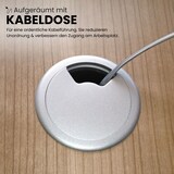 thumbnail of bümö Konferenztisch elektrisch höhenverstellbar 220x103 in Eiche, Gestell: Graphit - elektrischer Besprechungstisch oval mit Memoryfunktion