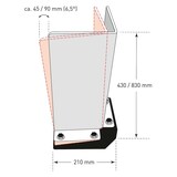 thumbnail of PROREGAL Anfahrschutz Swing  mit PU-Federelement | Winkel | HxBxT 40x16x16cm | Kunststoffbeschichteter Stahl 5mm | Schwarz-Gelb