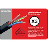 thumbnail of Enrollacables de 10 metros con 4 enchufes e indicador luminoso, Potencia Màxima 3000W, 16A, 250V, Protección Sobrecalentamiento, Protección Infantil