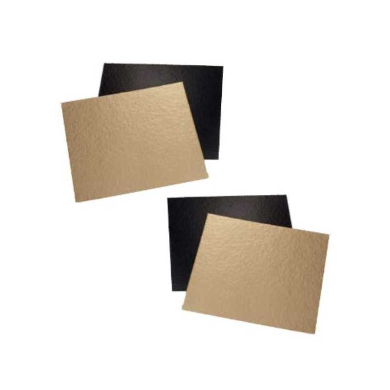 Support Or et Noir Carré pour gâteau 28 x 28 mm