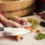 thumbnail of Arcos Cuchillo Santoku Cuchillo Asiático, Hoja con alveolos de Acero Inoxidable NITRUM 170 mm, Mango de Polioximetileno (POM), Color Negro