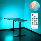 thumbnail of Schreibtisch Worktime Game 140 x 100 LED elektrisch höhenverstellbar schwarz hjh OFFICE