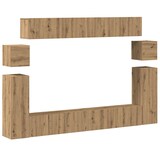 thumbnail of vidaXL 8-tlg. TV-Schrank-Set Wandmontage Artisan-Eiche Holzwerkstoff