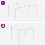 thumbnail of vidaXL Garten-Essgruppe 3 pcs Weiß 100 x 100 x 73 cm Poly-Rattan