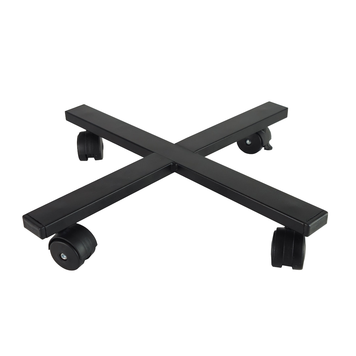 Carrito Porta Plantas Tecnokit Para Uso Interior y Exterior En Acero Para Macetas Redondas y Cuadradas, Soporte Con Ruedas de 40 cm - color: negro