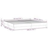 thumbnail of vidaXL Bettgestell ohne Matratze Dunkelgrau 200x200 cm Stoff