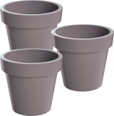 thumbnail of WellHome - Set 3 Pflanztöpfe 6,7L LOFLY Ø24,5 cm/Stück Farbe Grau