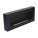 thumbnail of Lareira de parede a bioetanol Siena preta, 90 cm de comprimento x 12 cm de profundidade x 40 cm de altura.