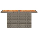 thumbnail of vidaXL Tuintafel 100x55x73 cm poly rattan en acaciahout grijs