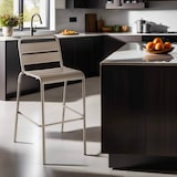 thumbnail of Taupe metalen kinderstoel